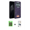 MARSİLYAN™- Redmi Note 15 Pro 5G Kılıf Vadi Klasik Serisi - Siyah 3D Antistatik Cam Ekran Koruyucu + Raze Metal Kamera Lens - GS