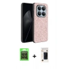 MARSİLYAN™- Redmi Note 15 Pro 5G Kılıf Vadi Klasik Serisi - Siyah 3D Antistatik Hayalet Cam Ekran Koruyucu + Raze Metal Kamera Lens - SH