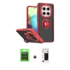 MARSİLYAN™- Redmi Note 15 Pro 5G Kılıf Yörünge Çizgi - Siyah 3D Antistatik Hayalet Cam Ekran Koruyucu + Raze Metal Kamera Lens - SH