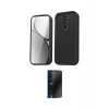 MARSİLYAN™- Redmi Note 8 Pro Kılıf Yankı Yansıma Özel Seri - Siyah 3D Antistatik Hayalet Cam Ekran Koruyucu