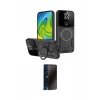 MARSİLYAN™- Redmi Note 9 Kılıf Kıvılcım Modern Serisi - Siyah 3D Antistatik Hayalet Cam Ekran Koruyucu