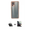 MARSİLYAN™- Reno 5 Lite Kılıf Ahenk Çizgi Serisi - Şeffaf Temperli Cam Ekran Koruyucu + Kamera Lens Koruma Cam - SF