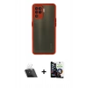 MARSİLYAN™- Reno 5 Lite Kılıf Ahenk Çizgi Serisi - Şeffaf Temperli Cam Ekran Koruyucu + Kamera Lens Koruma Cam - SF