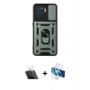 MARSİLYAN™- Reno 5 Lite Kılıf Ahenk Klasik - Siyah 3D Antistatik Cam Ekran Koruyucu + Kamera Lens Koruma Cam - SF