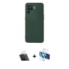 MARSİLYAN™- Reno 5 Lite Kılıf Ahenk Serisi - Siyah 3D Antistatik Cam Ekran Koruyucu + Kamera Lens Koruma Cam - SF
