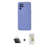 MARSİLYAN™- Reno 5 Lite Kılıf Ahenk Serisi - Siyah Mat Seramik Nano Ekran Koruyucu + Kamera Lens Koruma Cam - SF