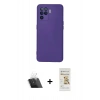 MARSİLYAN™- Reno 5 Lite Kılıf Ahenk Serisi - Siyah Mat Seramik Nano Ekran Koruyucu + Kamera Lens Koruma Cam - SF