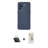 MARSİLYAN™- Reno 5 Lite Kılıf Ahenk Serisi - Siyah Mat Seramik Nano Ekran Koruyucu + Kamera Lens Koruma Cam - SF