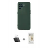 MARSİLYAN™- Reno 5 Lite Kılıf Ahenk Serisi - Siyah Mat Seramik Nano Ekran Koruyucu + Kamera Lens Koruma Cam - SF