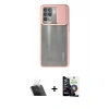 MARSİLYAN™- Reno 5 Lite Kılıf Vadi Çizgi - Şeffaf Temperli Cam Ekran Koruyucu + Kamera Lens Koruma Cam - SF