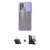 MARSİLYAN™- Reno 5 Lite Kılıf Vadi Çizgi - Şeffaf Temperli Cam Ekran Koruyucu + Kamera Lens Koruma Cam - SF