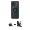 MARSİLYAN™- Reno 5 Lite Kılıf Yörünge Çizgi - Şeffaf Temperli Cam Ekran Koruyucu + Kamera Lens Koruma Cam - SF