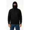 MARSiLYAN- Samuray Ninja Çift Kapüşonlu ZIP Fermuarlı Kanguru Cepli Tam Fermuarlı Hoodie Sweatshirt - Siyah