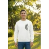 MARSiLYAN- Sevgililer Günü Baskılı Oversize Bisiklet Yaka Sweatshirt - Beyaz