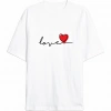 MARSiLYAN- Sevgililer Günü İçin Özel Tasarım Love Baskılı T-shirt - Beyaz