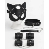 MARSiLYAN- Siyah Maske Tasma Kelepçe Harness 4lü Set Premium Konsept Aksesuar