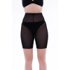 MARSiLYAN-  Siyah MI EMAY 2705 Lazer Tül Toparlayıcı Paçalı Boxer Hayalet Korse