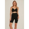 MARSiLYAN-  Siyah MI Emay 3005 Soft Uzun Paçalı Boxer Korse