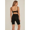 MARSiLYAN-  Siyah MI Emay 3005 Soft Uzun Paçalı Boxer Korse