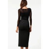 MARSiLYAN-  TP100775 Uzun Kısa Moda Elbise