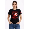 MARSiLYAN- Türkiye World Cup 2026 Baskılı Tişört Futbol Temalı Forma T-Shirt - Siyah