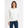 MARSiLYAN- Üç İplik Düz Bisiklet Yaka SweatShirt - Beyaz