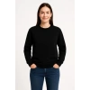 MARSiLYAN- Üç İplik Düz Bisiklet Yaka SweatShirt  - Siyah