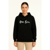 MARSiLYAN- Üç İplik Kapşonlu ön Ve Arka Baskılı SweatShirt Hoodie- Siyah