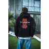 MARSiLYAN- Üç İplik Kapüşonlu Baskılı Oversize SweatShirt- Siyah