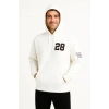 MARSiLYAN- Üç İplik Kapüşonlu Ön Ve Arka Baskılı SweatShirt Hoodie - Beyaz