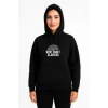 MARSiLYAN- Üç İplik Kapüşonlu Ön Ve Arka Baskılı SweatShirt Hoodie - Siyah