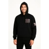 MARSiLYAN- Üç İplik Kapüşonlu Ön Ve Arka Baskılı SweatShirt Hoodie - Siyah