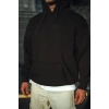 MARSiLYAN- Üç İplik Penye Kapşonlu Basic SweatShirt - Siyah
