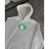MARSiLYAN- Üç İplik Penye Uzun Kol Kapşonlu SweatShirt - Beyaz
