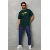 MARSiLYAN- Unisex Basic Bisiklet Yaka Oversize T-Shirt - Yeşil
