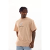 MARSiLYAN- Unisex Baskılı Oversize T-Shirt - Bej