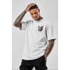 MARSiLYAN- Unisex Baskılı Oversize T-Shirt - Beyaz