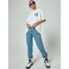 MARSiLYAN- Unisex Baskılı Oversize T-Shirt - Beyaz