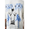 MARSiLYAN- Unisex Baskılı Oversize T-Shirt - Beyaz