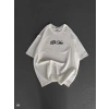 MARSiLYAN- Unisex Baskılı Oversize T-Shirt - Beyaz