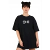 MARSiLYAN- Unisex Baskılı Oversize T-Shirt - Siyah