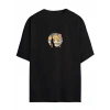 MARSiLYAN- Unisex Baskılı Oversize T-Shirt - Siyah
