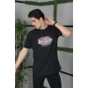 MARSiLYAN- Unisex Baskılı Oversize T-Shirt - Siyah