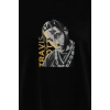 MARSiLYAN- Unisex Baskılı Oversize T-Shirt - Siyah