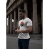MARSiLYAN- Unisex Bisiklet Yaka Baskılı Oversize T-Shirt - Beyaz