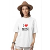 MARSiLYAN- Unisex Bisiklet Yaka Baskılı Oversize T-Shirt - Beyaz