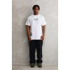 MARSiLYAN- Unisex Bisiklet Yaka Baskılı Oversize T-Shirt - Beyaz