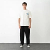 MARSiLYAN- Unisex Bisiklet Yaka Baskılı Oversize T-Shirt - Beyaz