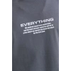 MARSiLYAN- Unisex Bisiklet Yaka Baskılı Oversize T-Shirt - Gri