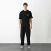 MARSiLYAN- Unisex Bisiklet Yaka Baskılı Oversize T-Shirt - Siyah